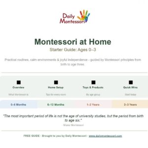 montessori at home starter guide 0 3 years