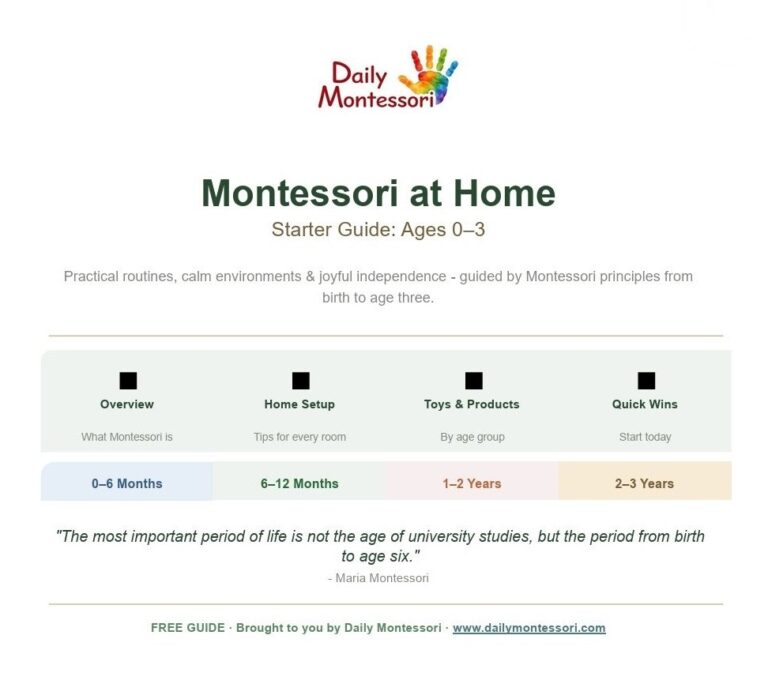 montessori at home starter guide 0 3 years