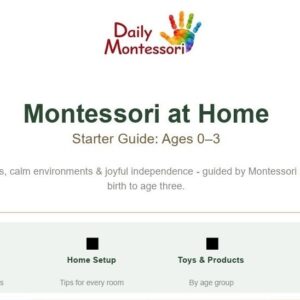 montessori at home starter guide 0 3 years